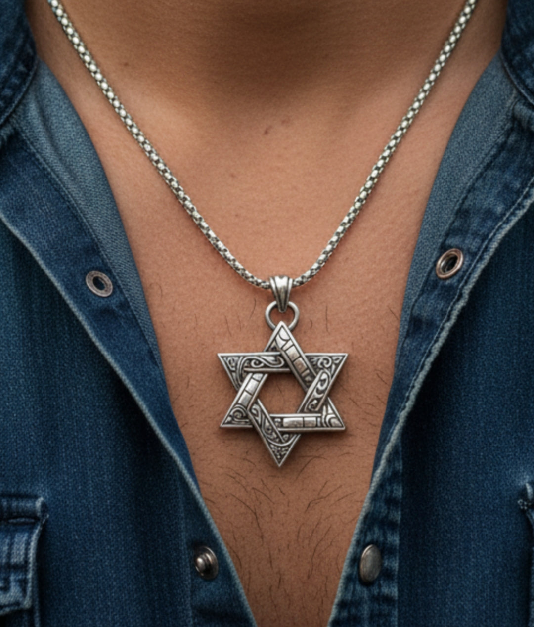Sterling Silver Star of David Pendant