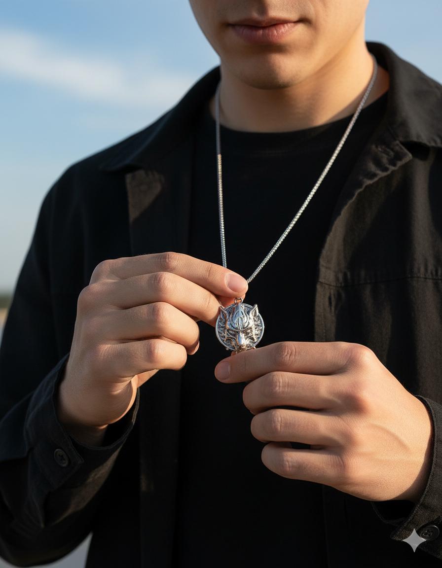 Shadowfang Wolf Pendant Necklace