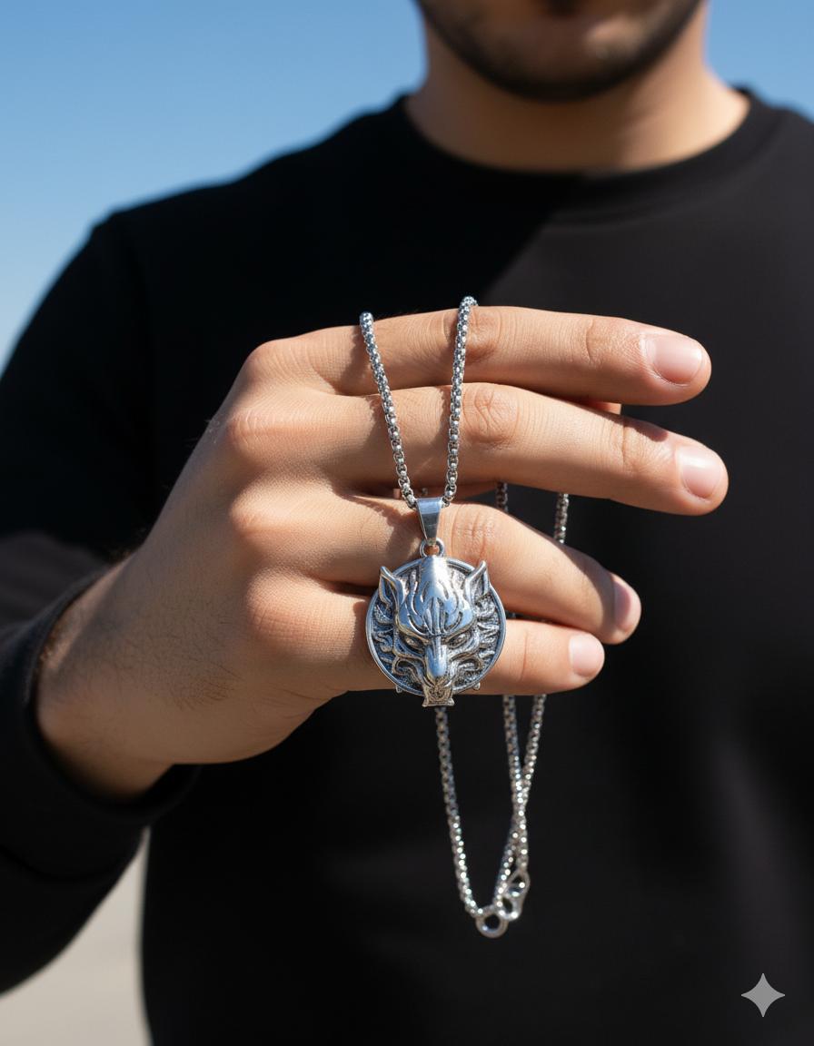 Shadowfang Wolf Pendant Necklace