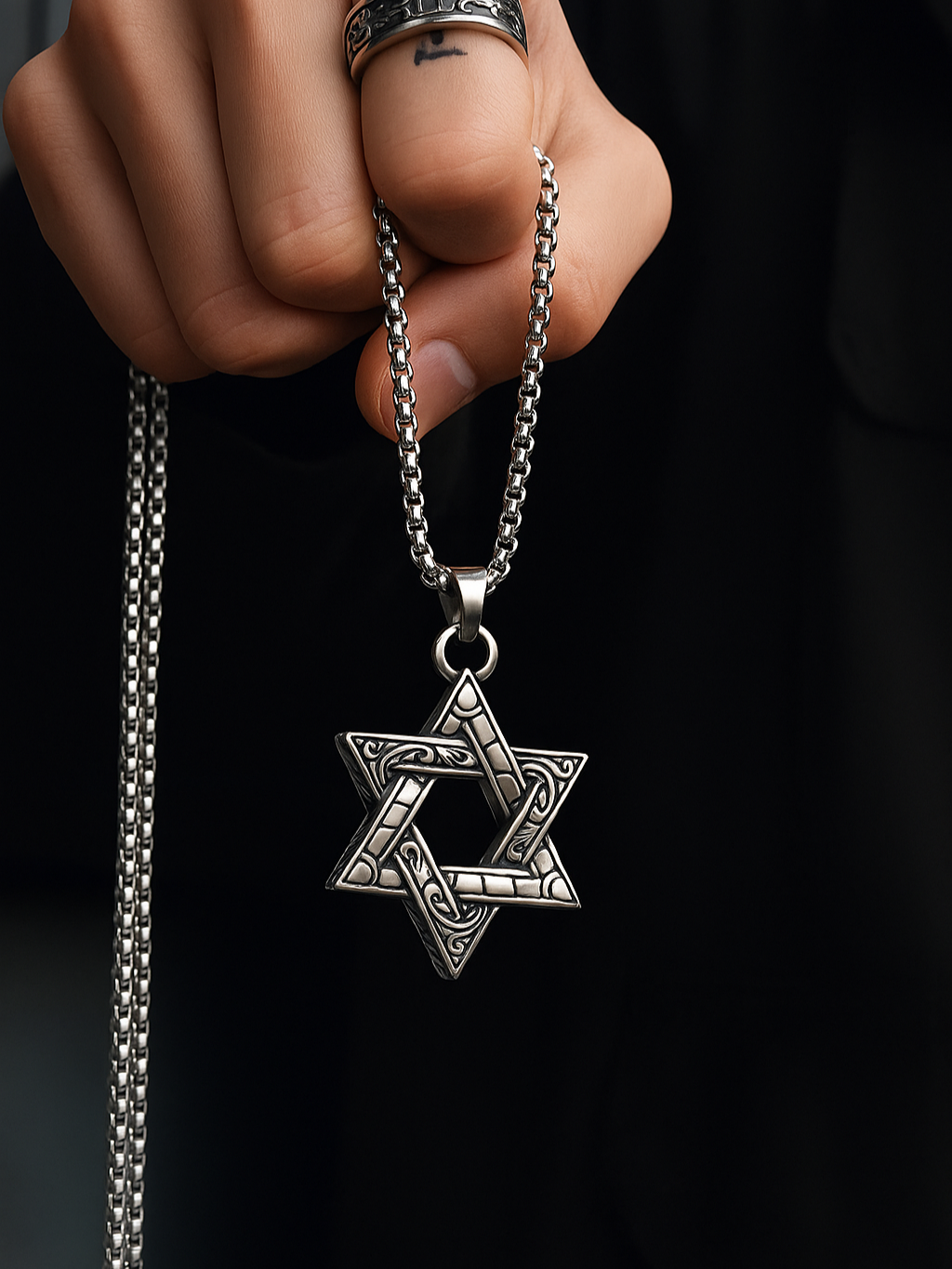Sterling Silver Star of David Pendant